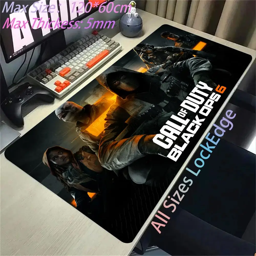 Game C-Call of Duty Black Ops 6 Mouse Pad Office Large Computer PC Keyboard Rubber Game Anti-Slip Mice Mat Big 1200x600x5mm