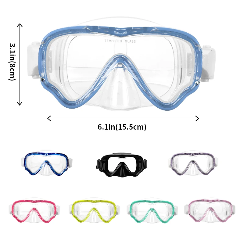 Professional Big Frame Kids Swimming Goggles with Nose Cover Anti Fog Wide View Swimming Gear for Boys Girls Children Glasses