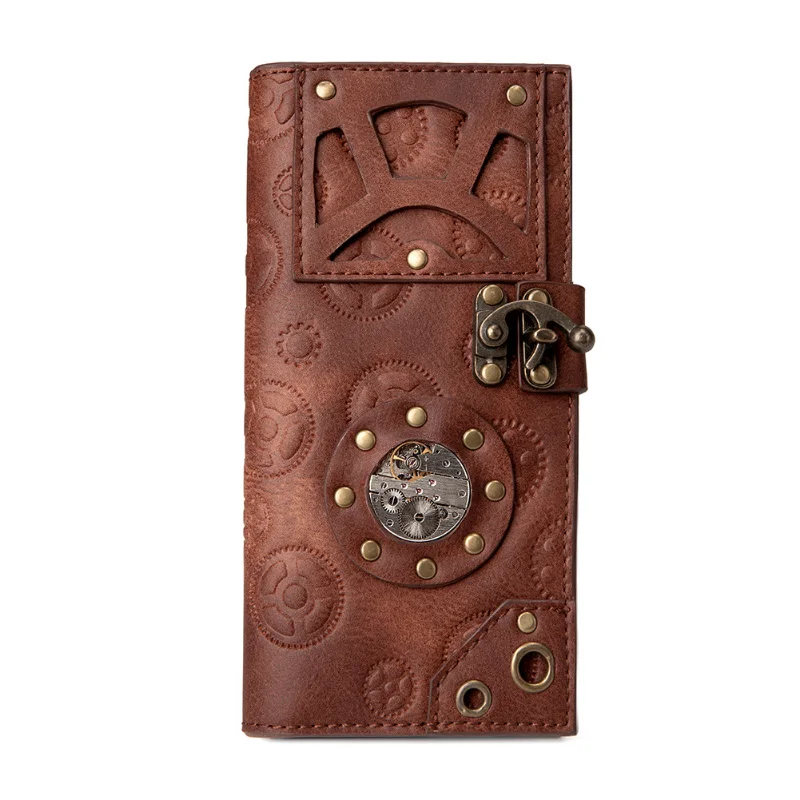 

Chikage Steampunk Ladies Purse Vintage Style Wallet Clutch Bag Multi-function Unisex Wallet Multi-card Portable Coin Purses