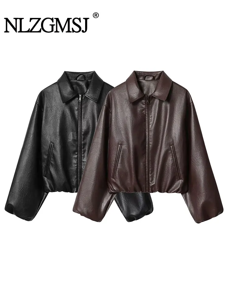 

Nlzgmsj 2025 Autumn&Winter Women's Fashion Jacket Retro Lapel Women's Short Jacket Street Tops