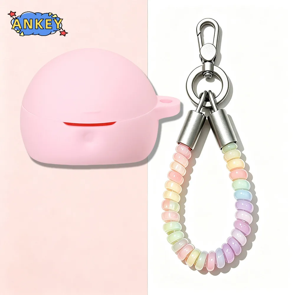 Compatible with HUAWEI FreeClip 2 S Silicone Cases Protective Shockproof Wireless Earphone Cover With Colourful spring rope