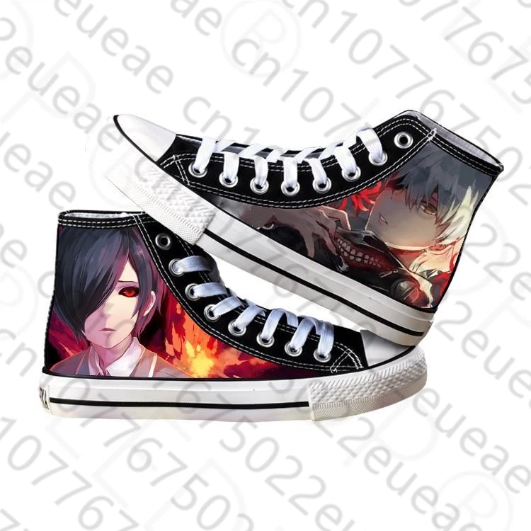 Tokyo Ghoul Cosplay sapatos de lona para homens e mulheres, casual e confortável, desenhos animados anime, sapatos de cosplay, baixa ajuda, estudantes universitários, moda