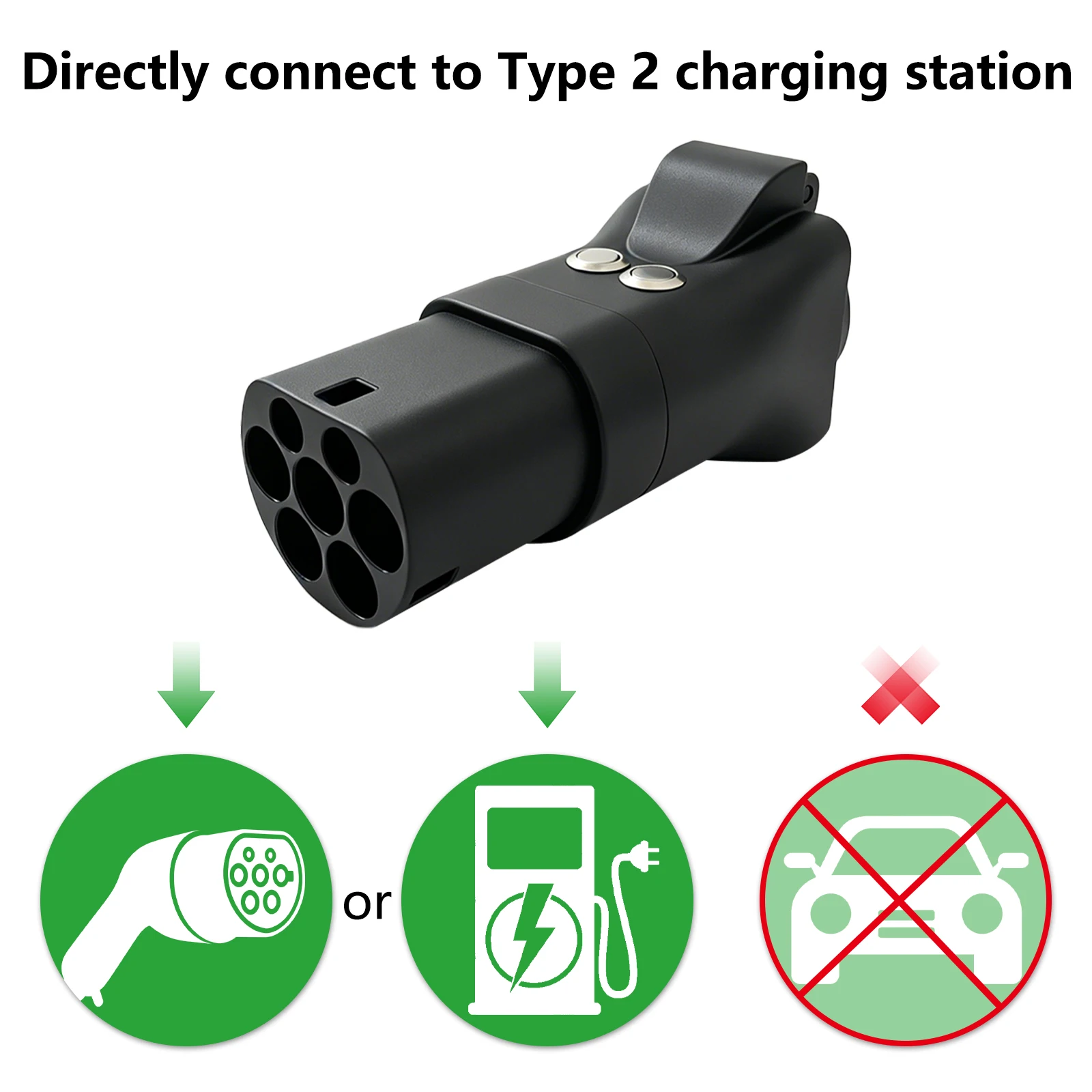 220V Typ 2 Stecker auf Schuko-Buchse mit Ausschaltknopf Zubehör-Verbinder für Typ2-Ladestationen E-Scooter-Aufladung – Detail 1