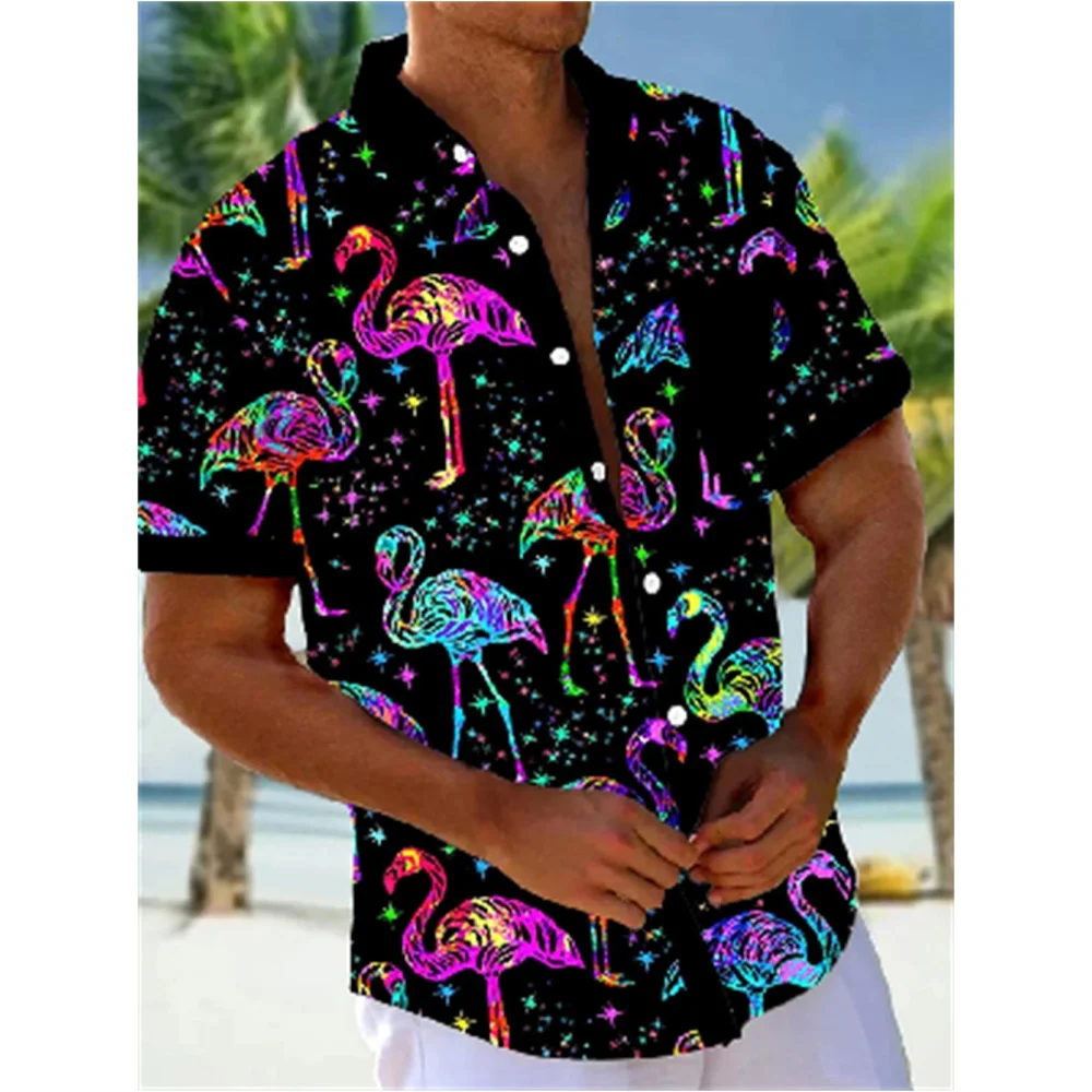 Men's Casual Shirt Hawaiian Shirt Men Summer 3d Print Casual Short Sleeved Shirt For Men Clothing Breathable Shirts