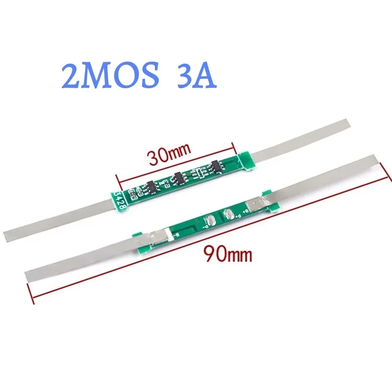 10pcs 3.7V 2A 3A 4.5A 6A 7.5A 9A Lithium Battery Charge/Discharge Protection Board 18650 with Solder Belt
