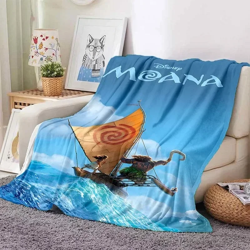 Anime Moana Cartoon  Blanket Soft Fluffy Throw Children Adult Sofa Plush Summer Bedspread Throw Blanket for Sofa