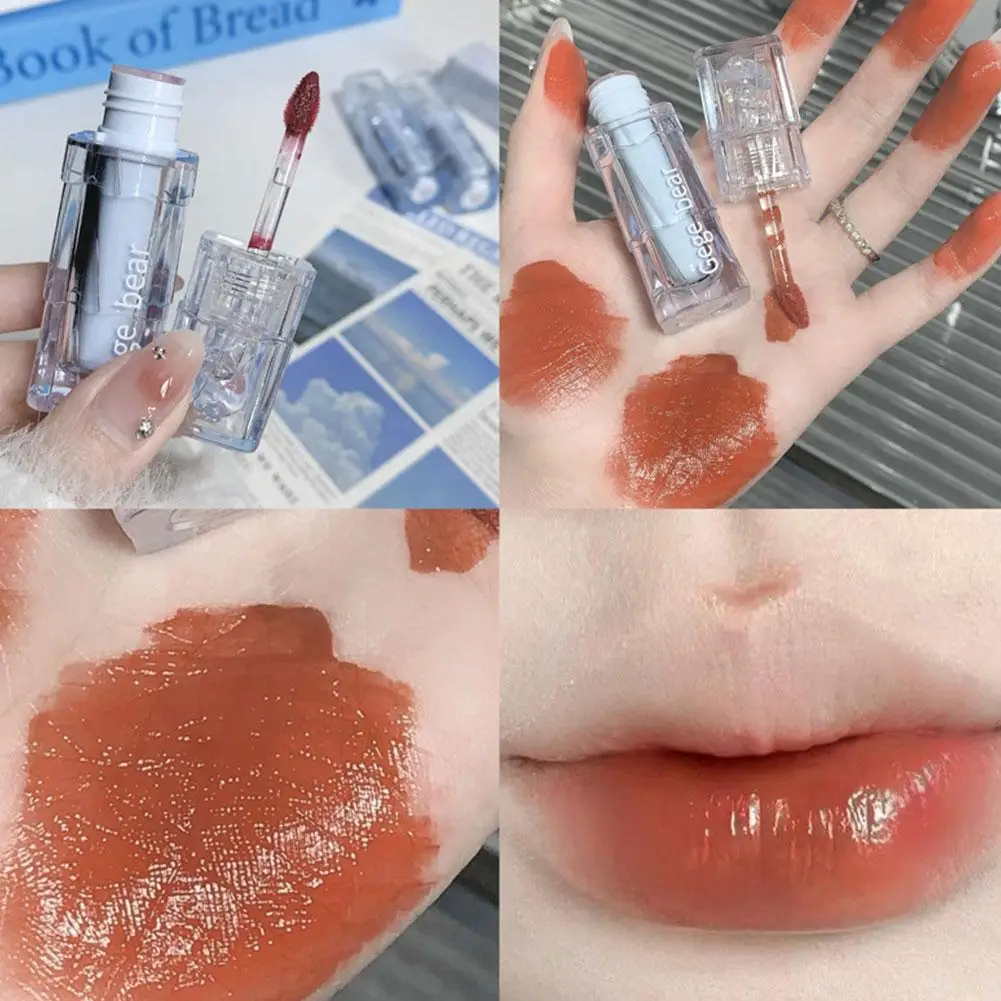 Mirror Water Lip Glaze nawilżający przezroczysty seksowny trwały połysk szminka czerwony makijaż płynny nieprzywierający kubek długi odcień wargi L L3T1