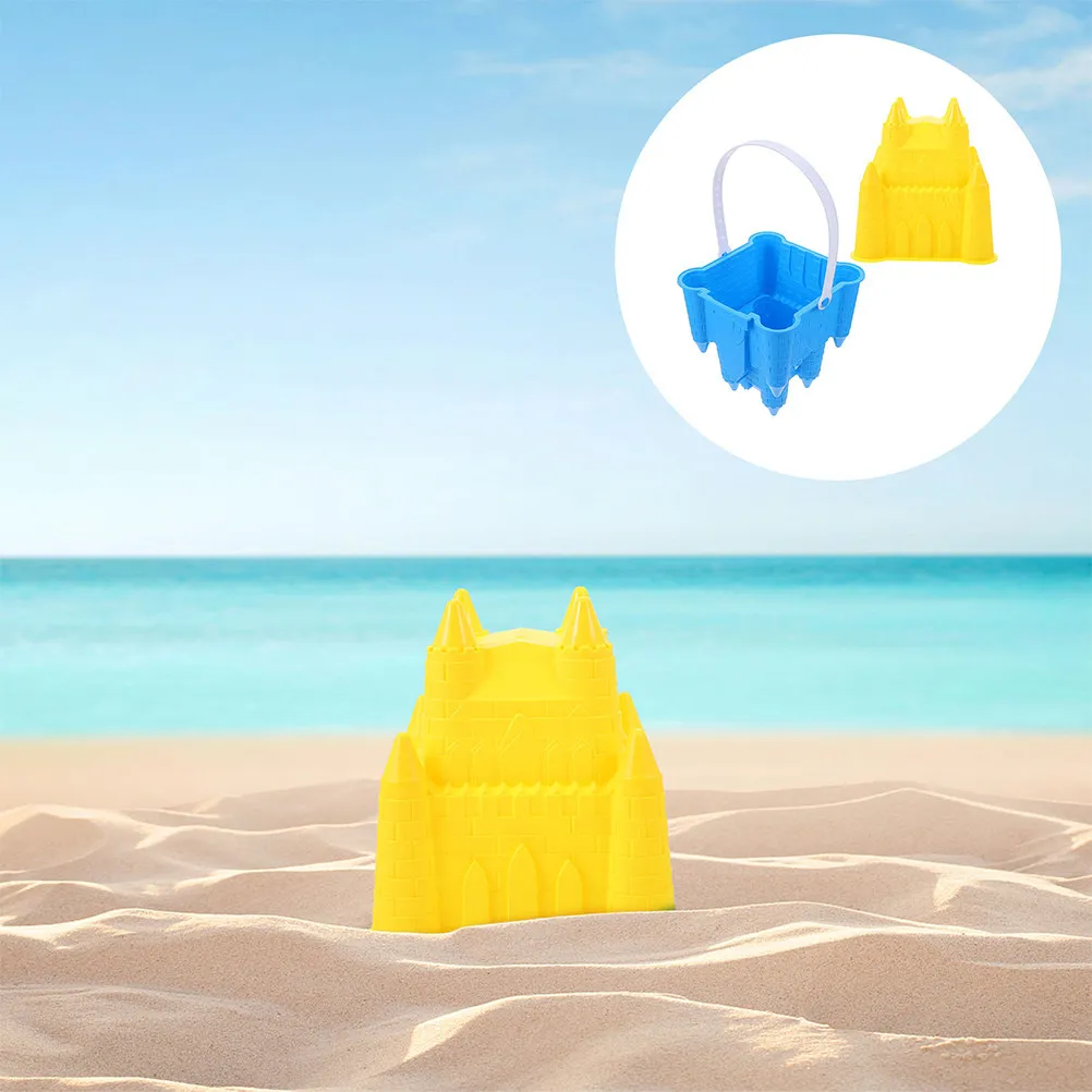 Kids Beach Sand Bucket Set 3 Piece Lightweight Castle Building Molds Toy Storage Pails
