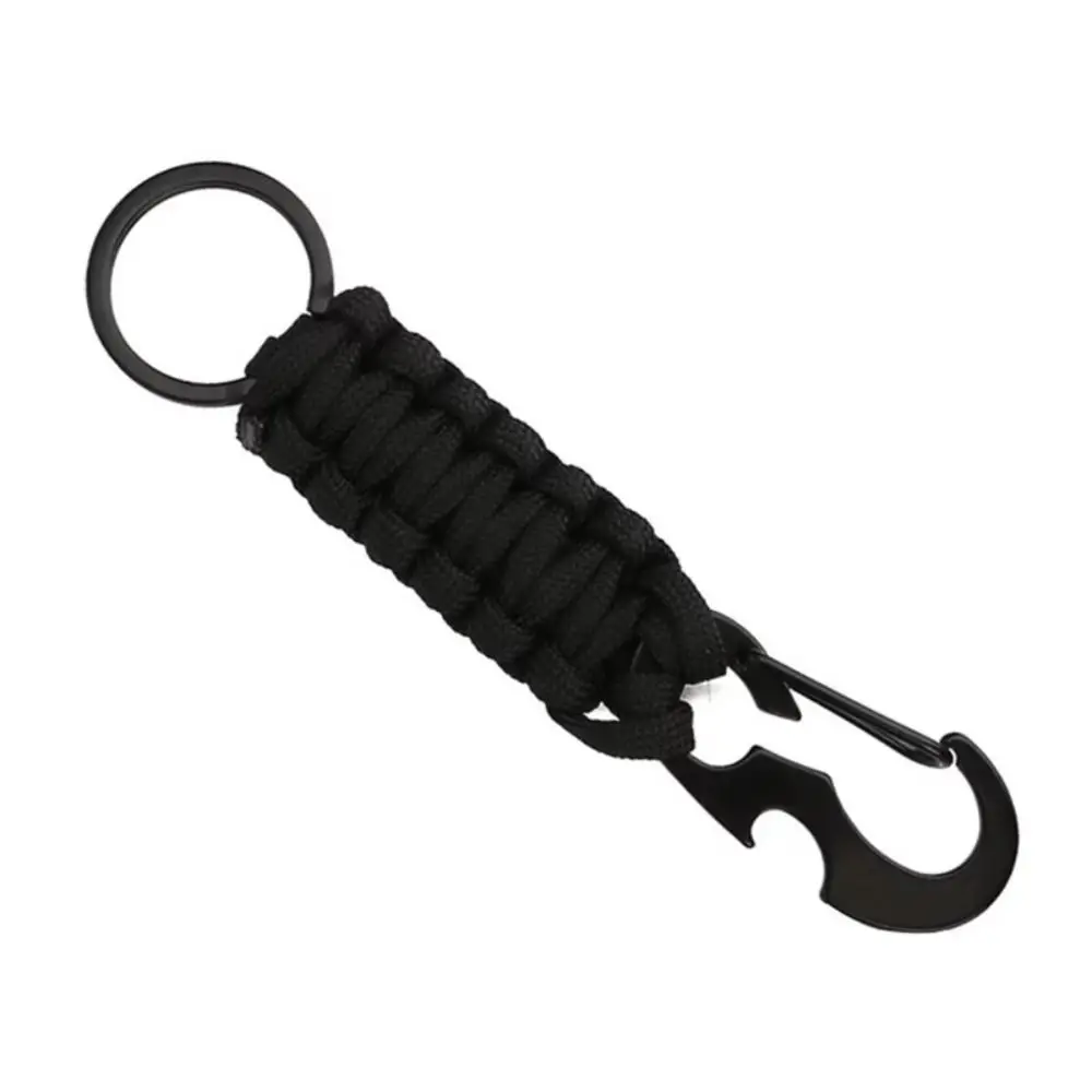 

Carabiner Hook Cord Survival Tool Hiking Bottle Opener Key Chain Bottle Opener Keyring Umbrella Rope Keychain Climb Keychain