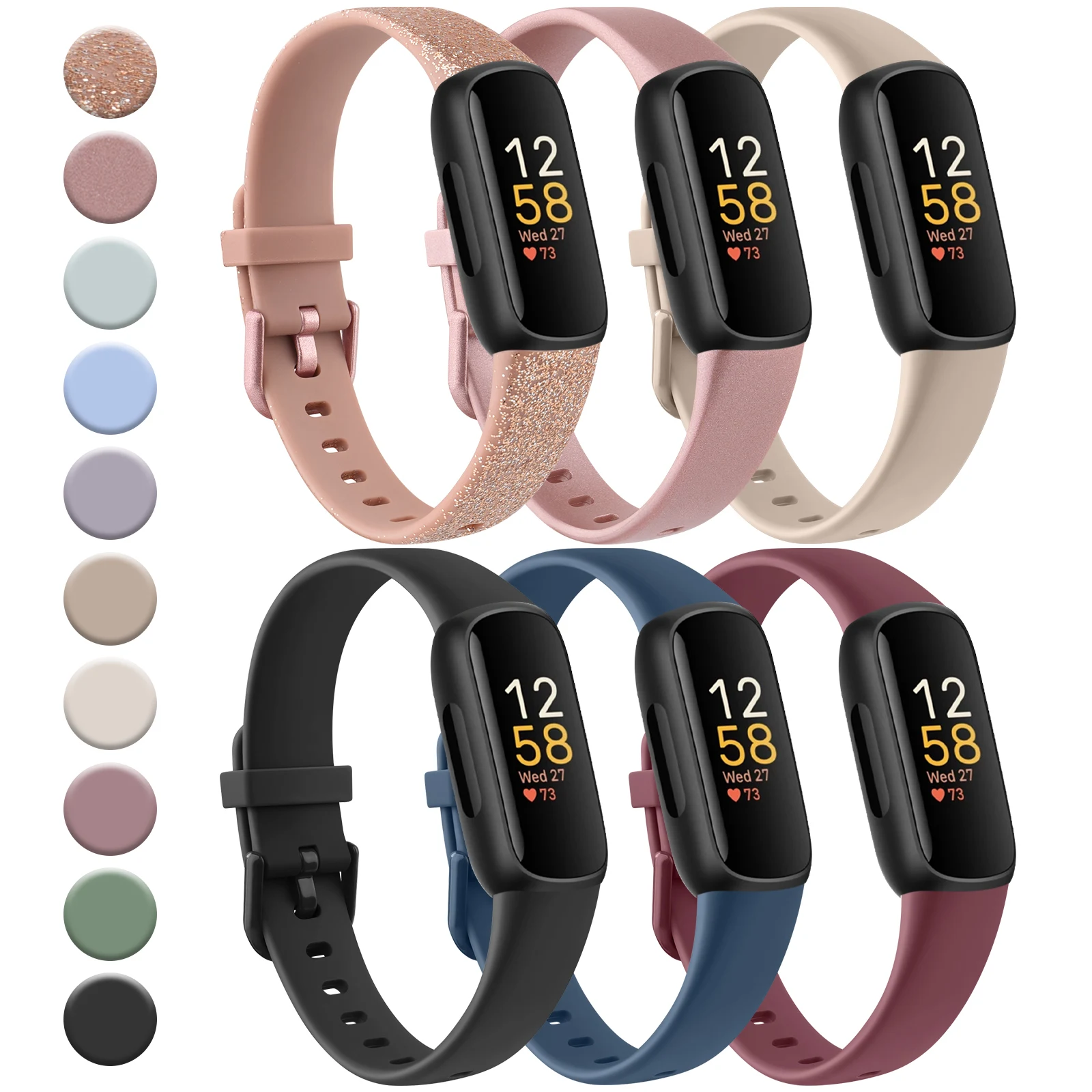 Silicone TPU Watchband For Fitbit inspire 3 Strap Adjustable Wristband For Fitbit inspire 3 Band Sport Bracelet Replacement