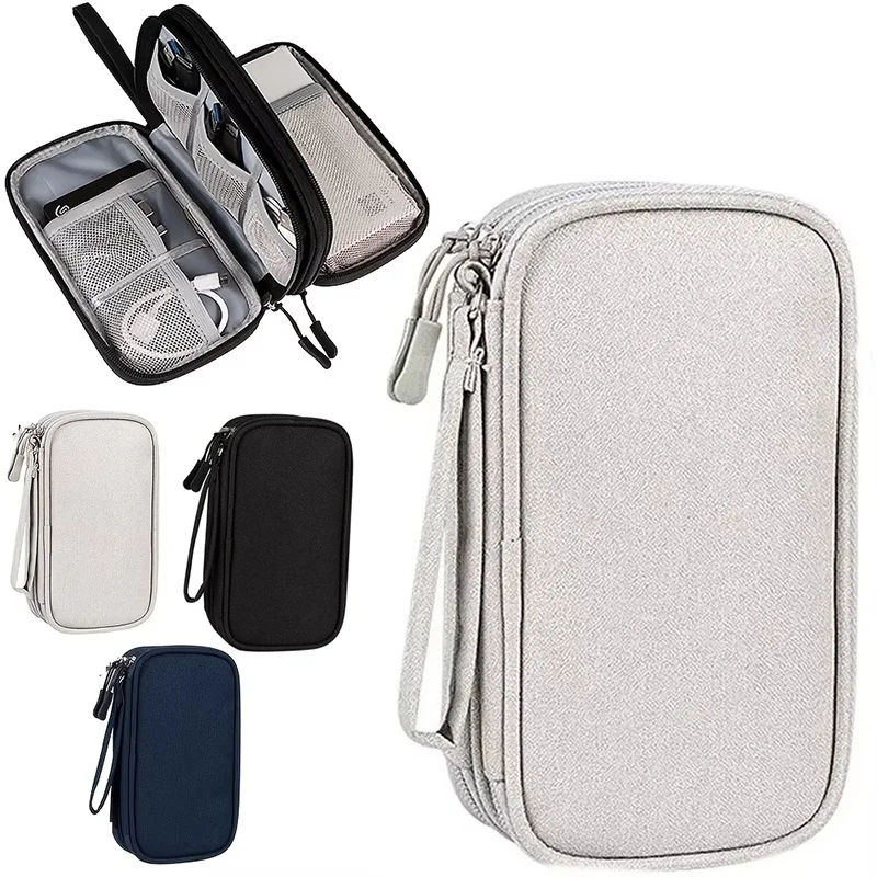 Wasserdichte Datenkabel-Aufbewahrungstasche, Reisetaschen, Reißverschlusstasche, tragbare Aufbewahrungstasche, USB-Datenkabel-Organizer, Elektronik-Zubehör