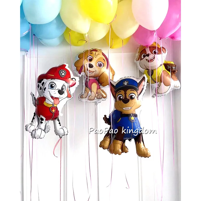 Globos de Patrulla Canina de Dibujos Animados, Set de Globos de Feliz Cumpleaños, Decoraciones para Fiestas Infantiles, Globos para Baby Shower, Juguetes