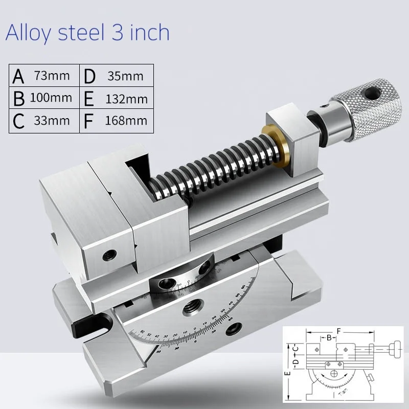 Torno de ângulo de 2 polegadas e 3 polegadas CHM 80 Torno de ferramenta universal de precisão para máquinas CNC Ventiladores de fresadora de precisão OEM personalizáveis