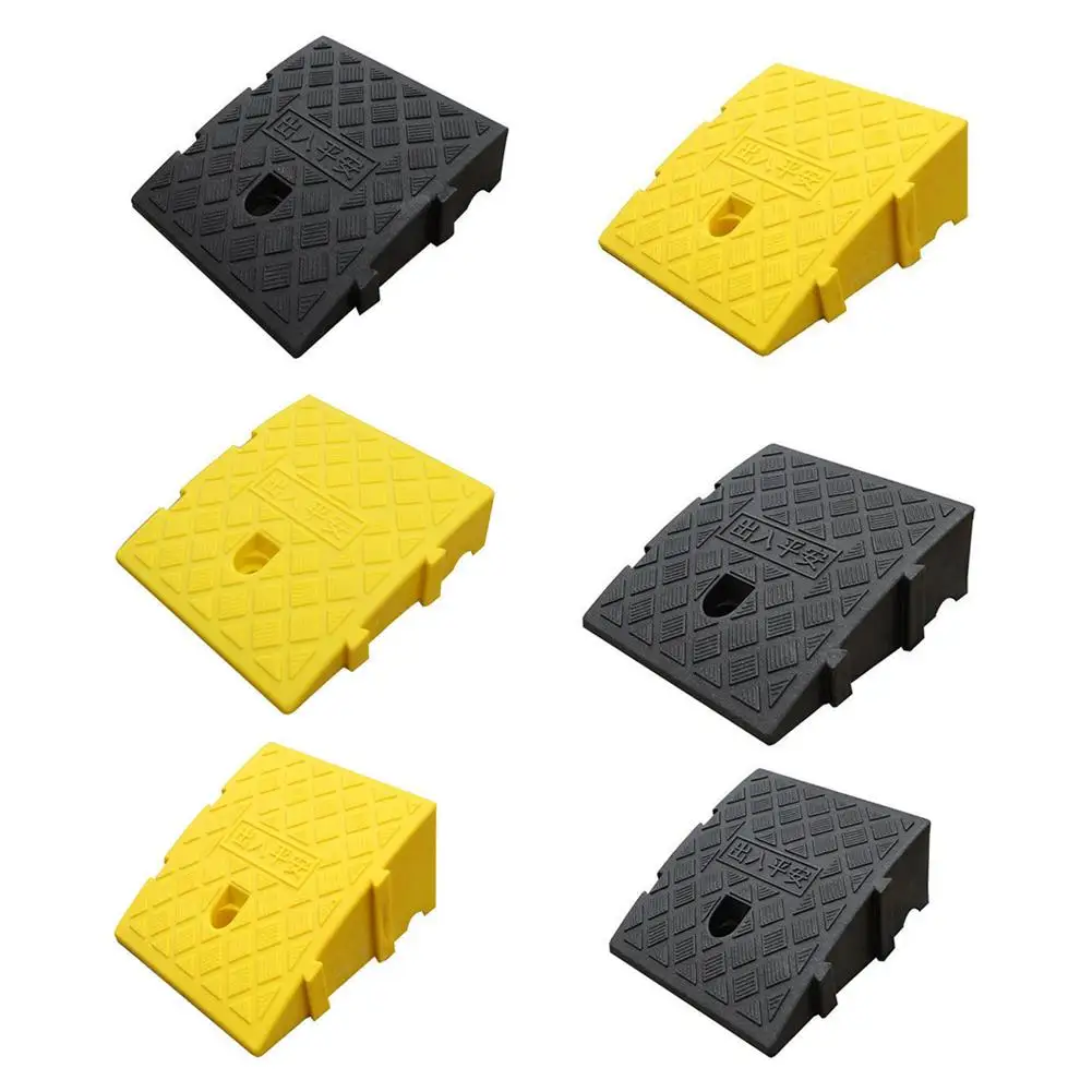 Plastic Step Mat Road Slope Ramp Pad Step Uphill Triangle Mat Curb Rubber Portable Automotive Accessories