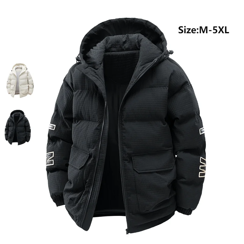 TAFN 2025 Winter Keep Warm Brand Tops Versatile Loose Outdoors Adult Coat Stand-Up Collar Thickening Keep Warm Cotton Men Jacket