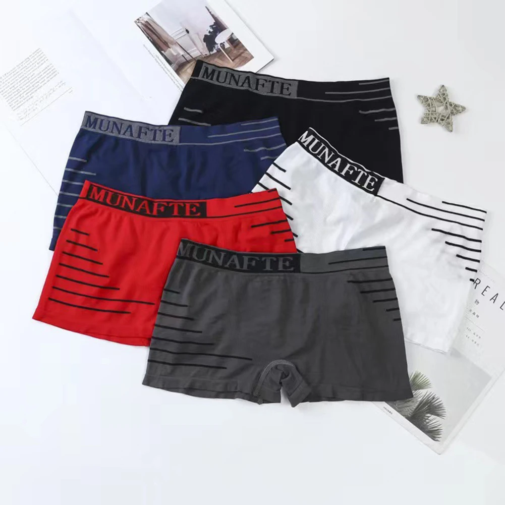 Men\'s Panties Stretch Middle Waist Briefs Underwear For Hot Man Trunks Gays Sissy Bulge Pouch Underpants Elastic Shorts