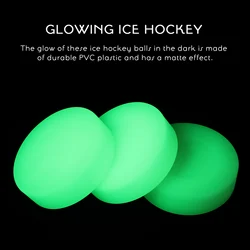 3pcs Glowing Ice Hockey Sports Ice Hockey Practice Glow-In-The-Dark Roller Skating Game Supplies Portable Hockey
