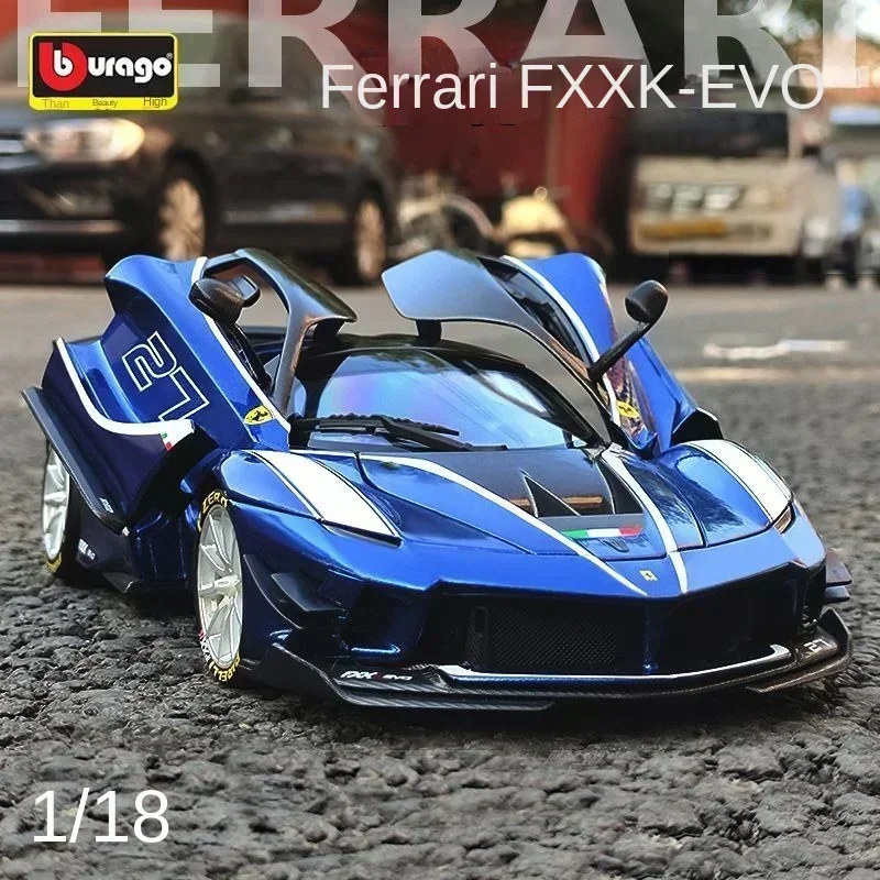 

Модель спортивного автомобиля Bimeigao, модель автомобиля Ferrari FXXK EVO 1:18, подарок для мальчиков, коллекционные детали