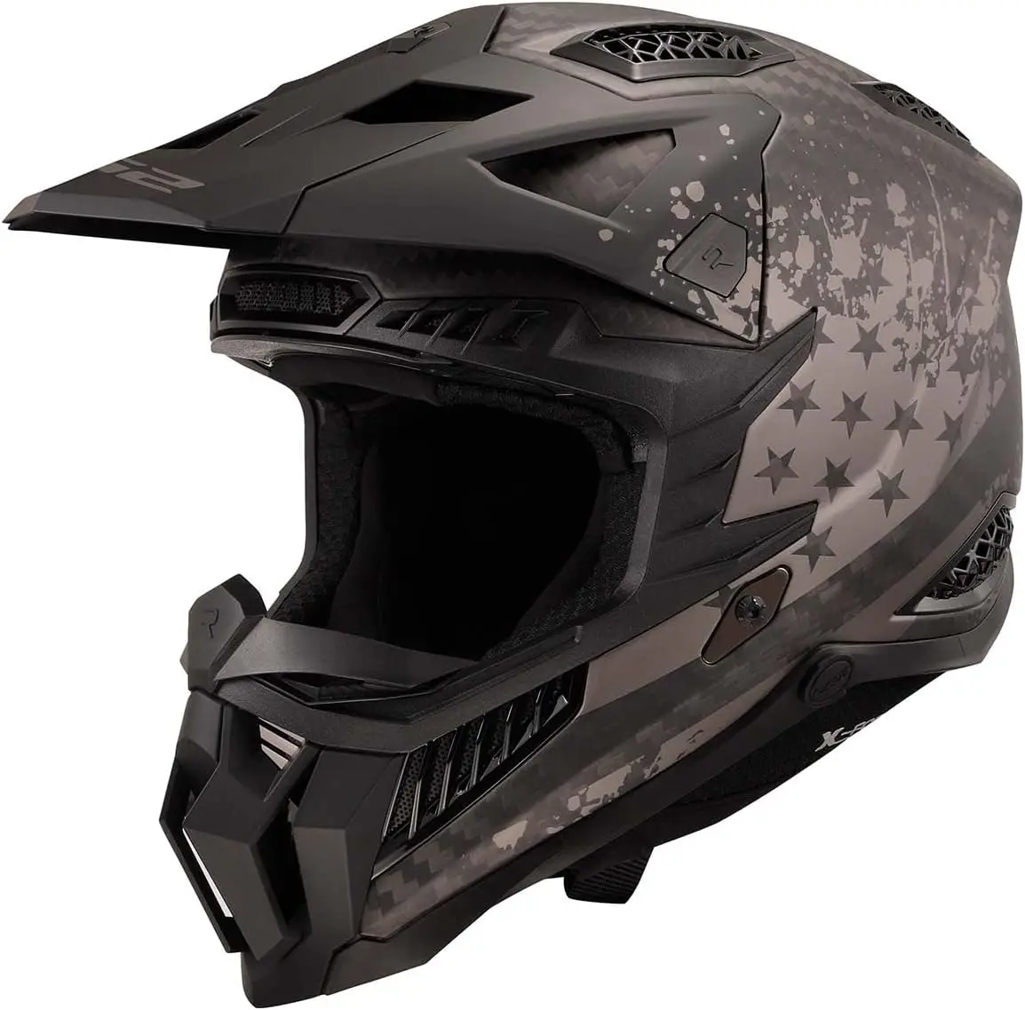 

Helmets X-Force Carbon MX Off Road Helmet (Black Flag Matte Black/Gray - X-Small)