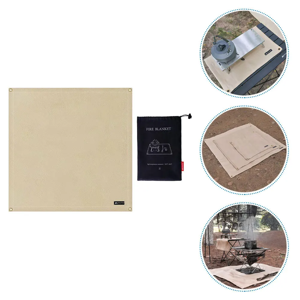 1 قطعة حصيرة مقاومة للحريق لهب بطانية من الألياف الزجاجية في الهواء الطلق التخييم الشواء قماش واقي موقد وسادة مقاومة للحرارة