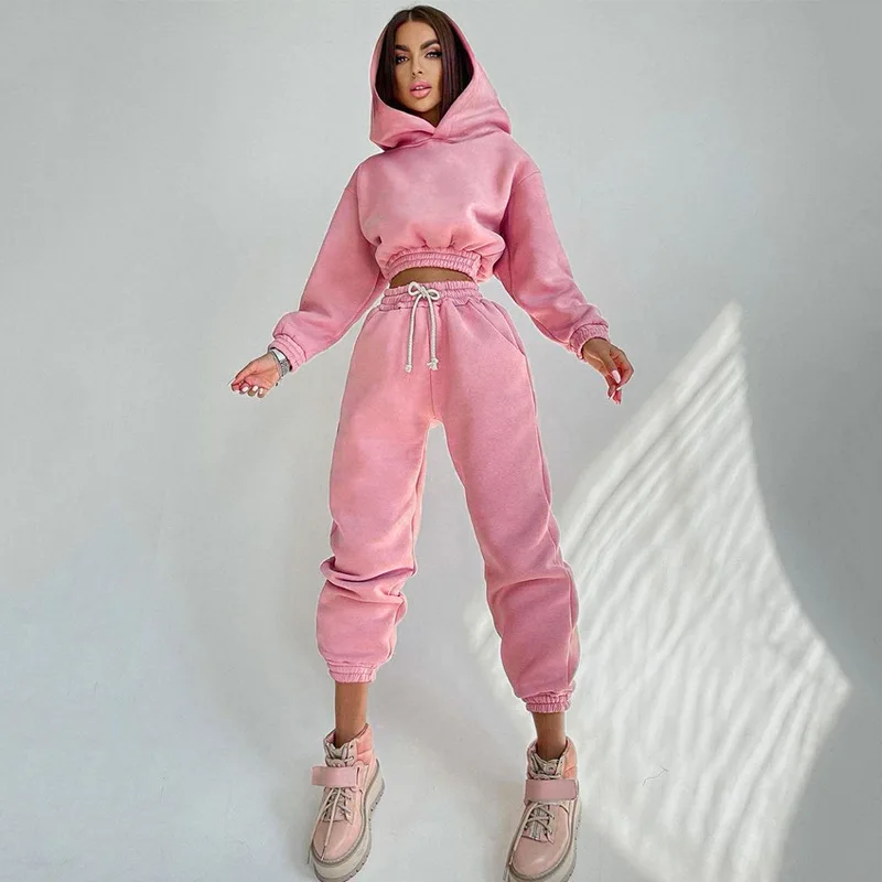 Women 2 Piece Set Outfit 2024 Autumn Women's Hoodies Sweatshirt and Trousers Set Two Piece Set