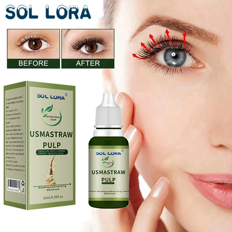 Sérum de croissance rapide des sourcils, liquide noir naturel épais, hydratant, soin des sourcils, produit Anti-perte de cheveux, 10ML
