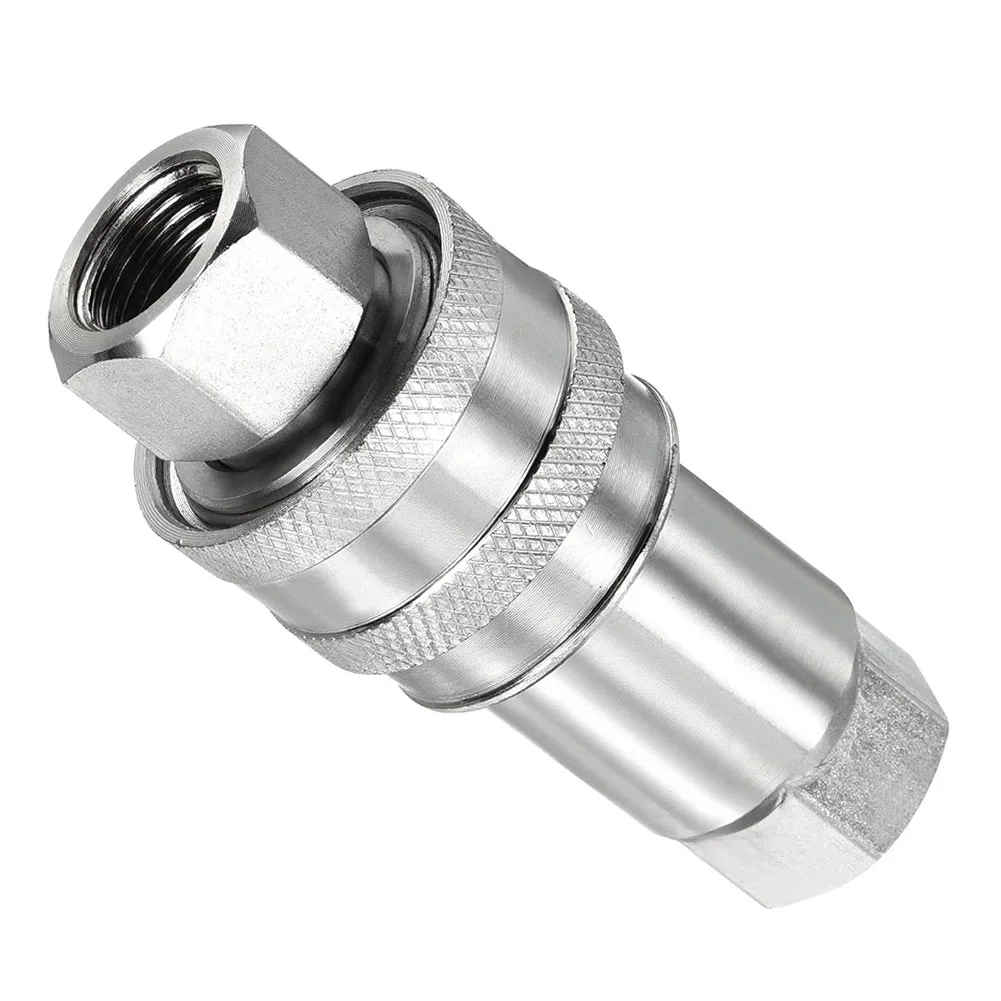1 Juego de acoplador de conexión rápida hidráulica M16x1,5mm conector rápido de instalación de tubería de hilo femenino para equipos de construcción