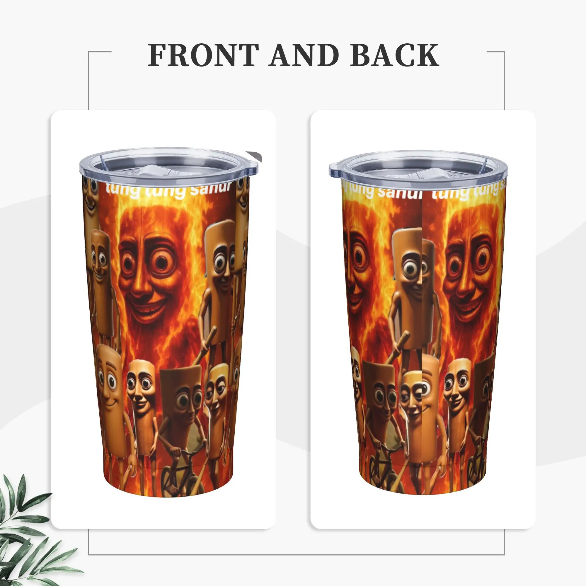 

Stainless Steel Tumbler Tung Tung Tung Sahur Thermal Cups Keep Heat Cold and Hot Mugs Cup Beach Graphic Water Bottle