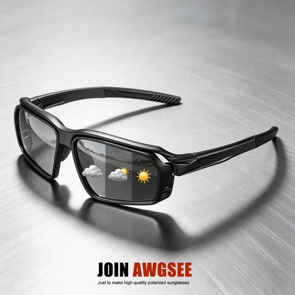 Lunettes de soleil polarisées pour hommes, revêtement AR, vision nocturne jaune, lunettes de conduite, protection UV