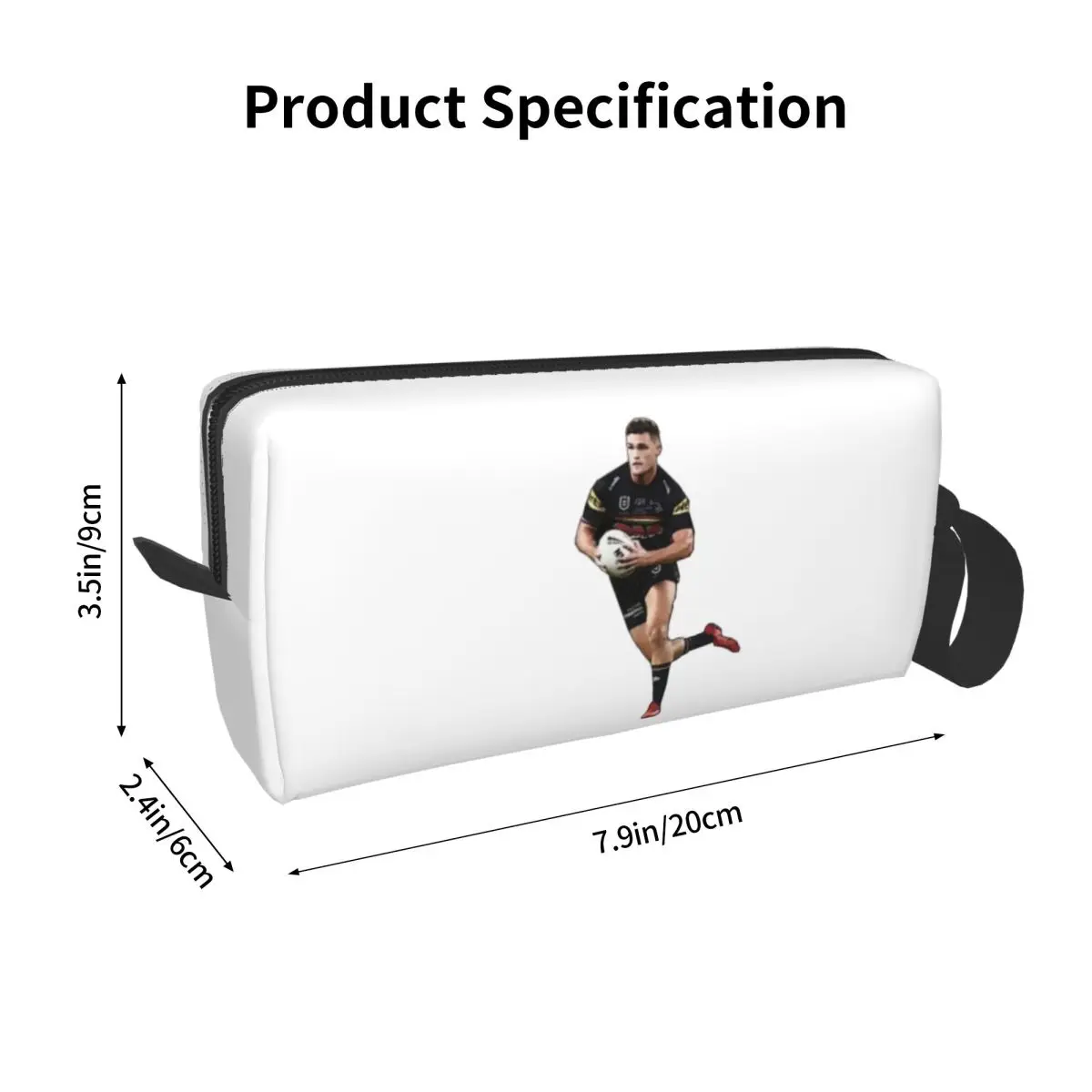 Nathan Cleary Penrith Panthers Makeup Bag Cosmetic Organizer Storage Dopp Kit for Women Beauty Travel Pencil Case