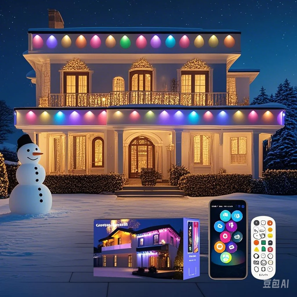 100FT permanent eaves light, ALXEA connectable, IP67 waterproof,2meters , LED light, suitable for house atmosphere building