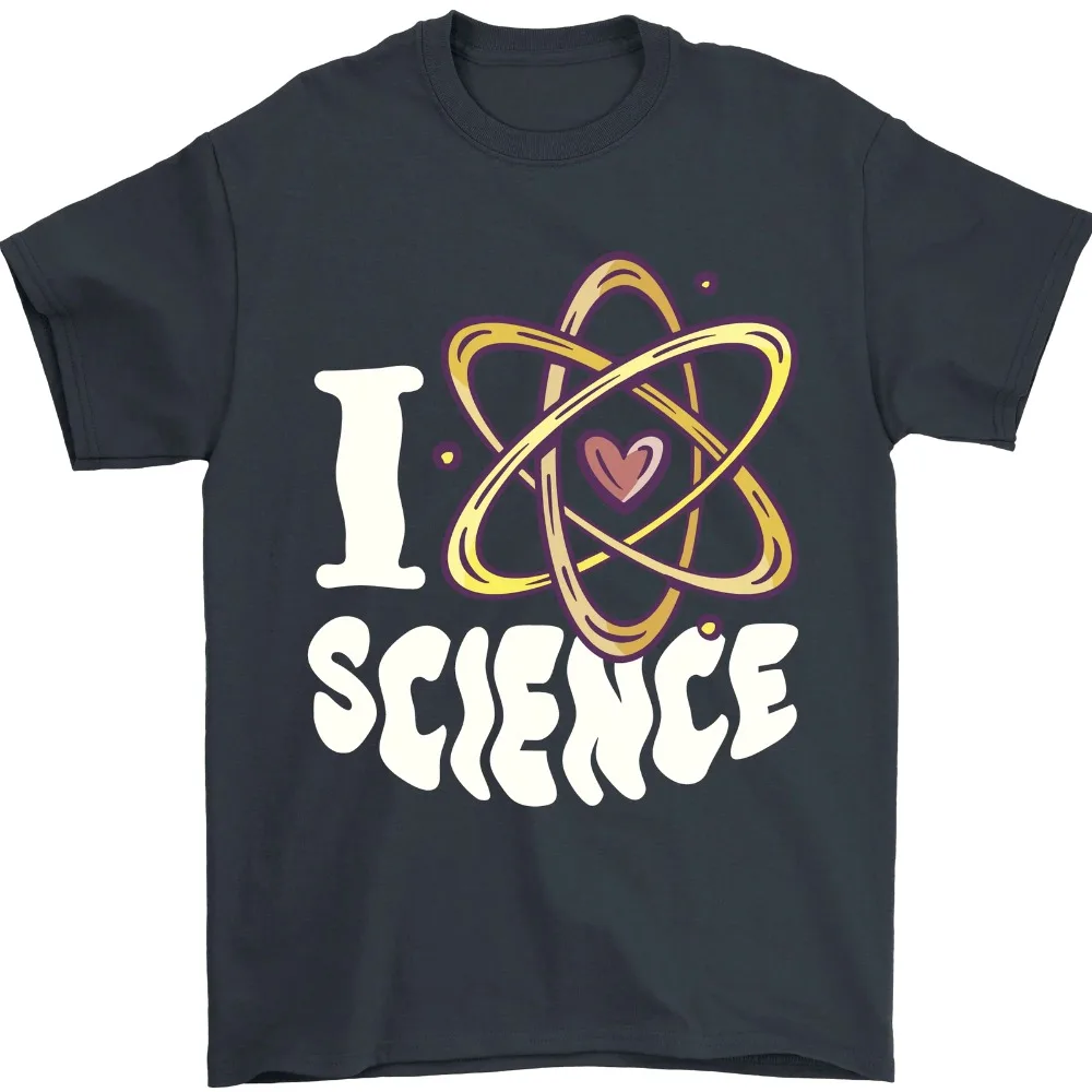 

Футболка I Love Science, физика, химия, биология, ботаник, футболка унисекс, модная повседневная летняя футболка для женщин и мужчин с круглым вырезом и коротким рукавом
