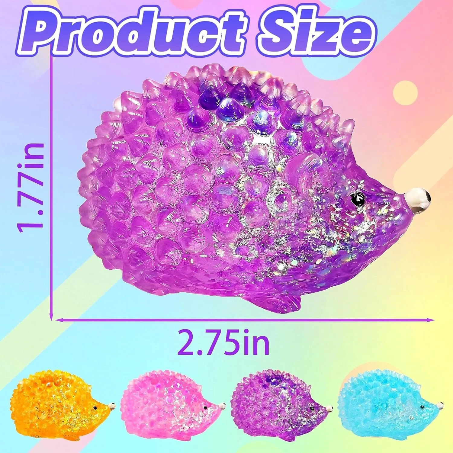 Hedgehog Sugar Squishy Stress Balls Kawaii Squishy Toys for Kids Sensory Squeeze Toys Easter Basket Stuffers Goodie Bag Stuffers