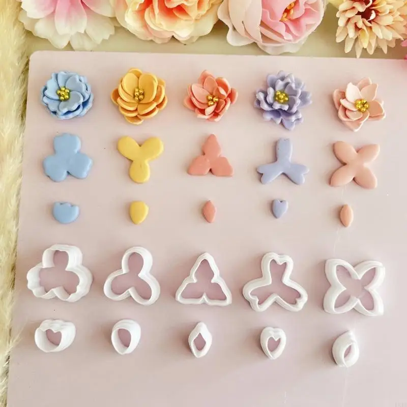 KX4B Earring Earring Cutter Clay Molds Earling Earring Cutter cho đồ trang sức đất sét