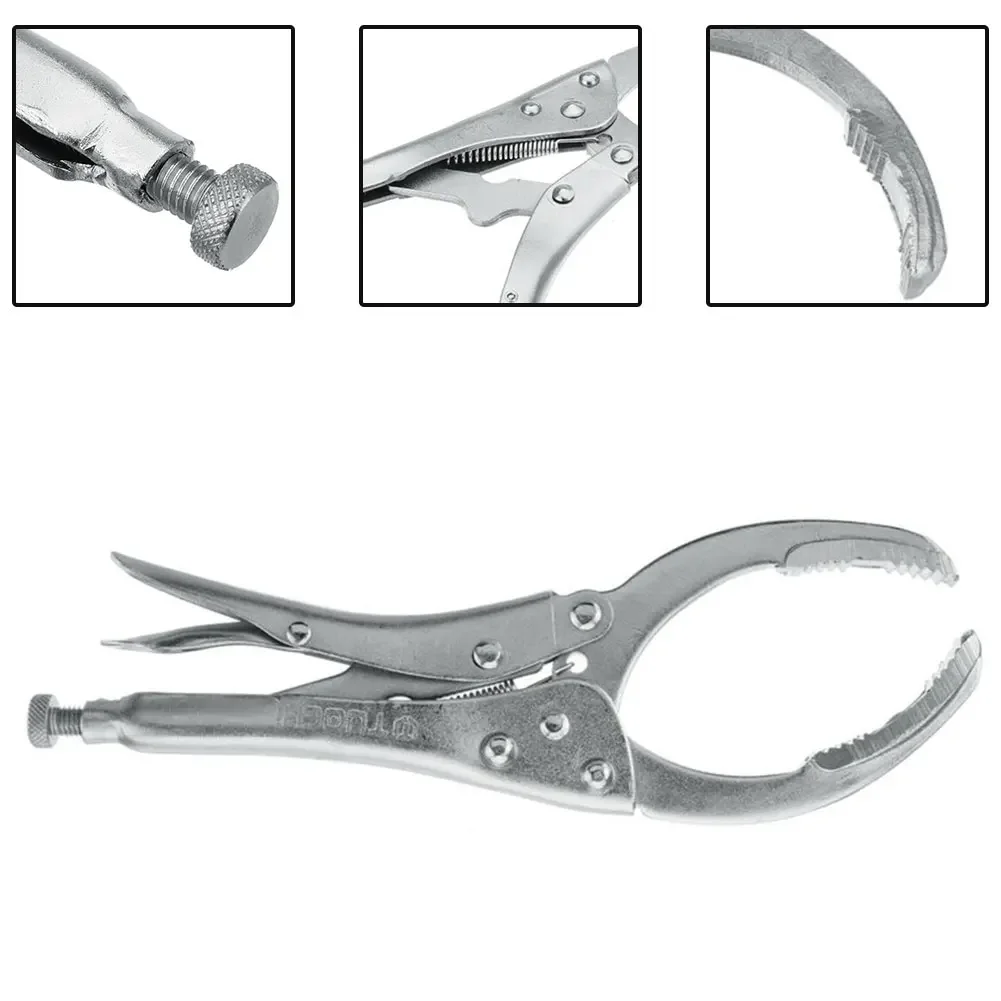 Steel Adjustable Oil Filter Wrench Plier Spanner Removal Tool For Car Vehicle Repair Locking Grip Car Removal Holding Tool
