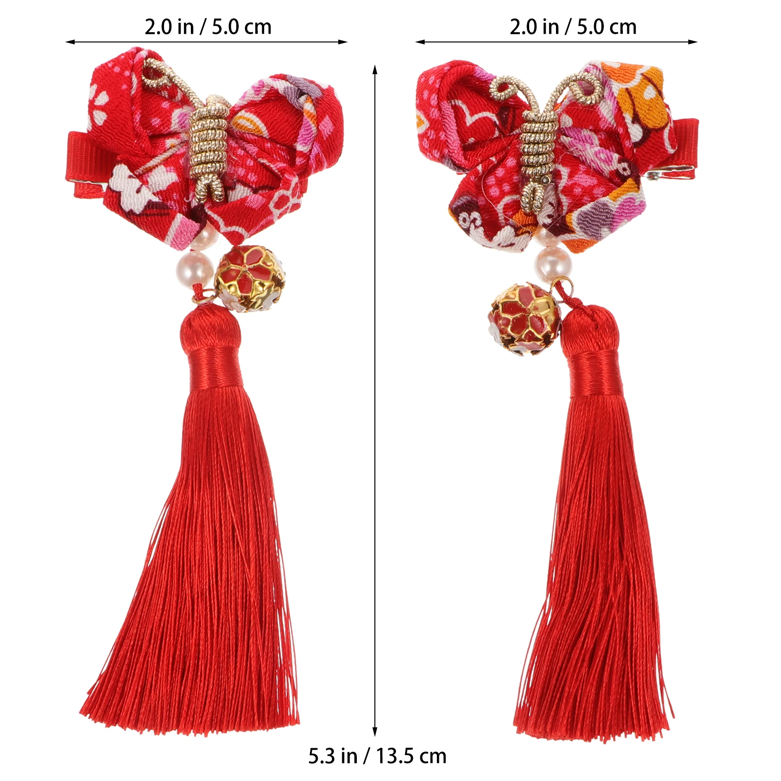 

New Year Hair Clip Kids Cloth Child Retro Tassel Headb Accessories Headdress Hairstyle Aid Comfortable Durable