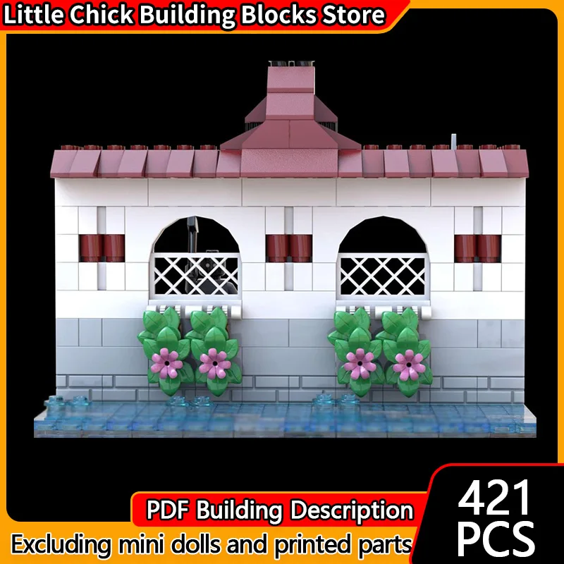 

Medieval Castle Model MOC Building Bricks Seaside Forging Plant Modular Technology Children Holiday Gifts Assemble Toys Suit