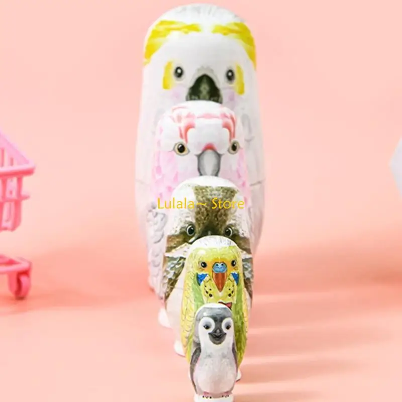 Y4QA Gỗ Rỗng Bình Bút Chì Dễ Thương Làm Tổ Cho Búp Bê Con Rối Mini Zakka Cho Búp Bê Bé Gái