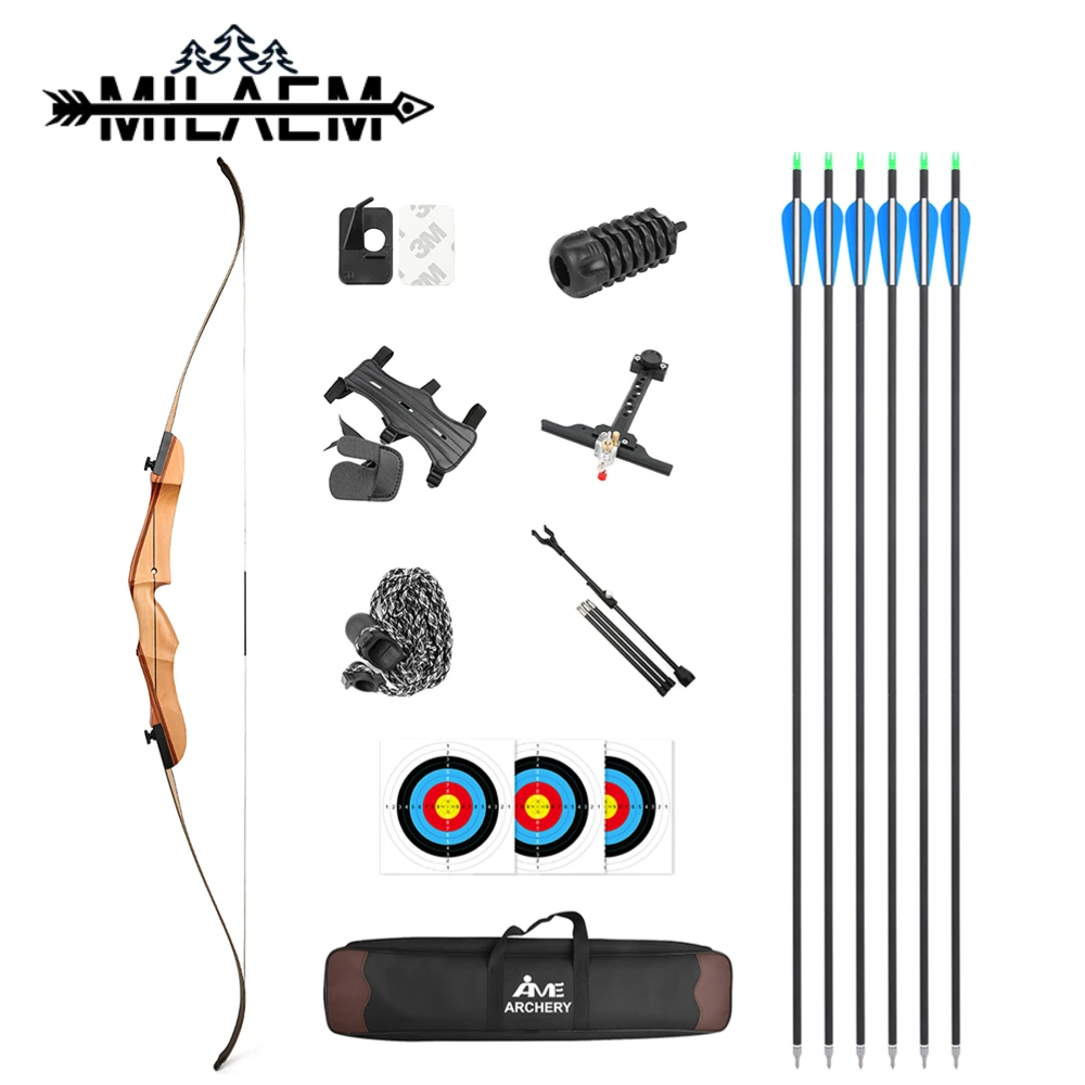 

1 Set Archery 66inch 68inch Recurve Bow 14-24/20-40lbs Right Hand Takedown Bow/Arrow Outdoor Adults Shooting Hunting Accessories