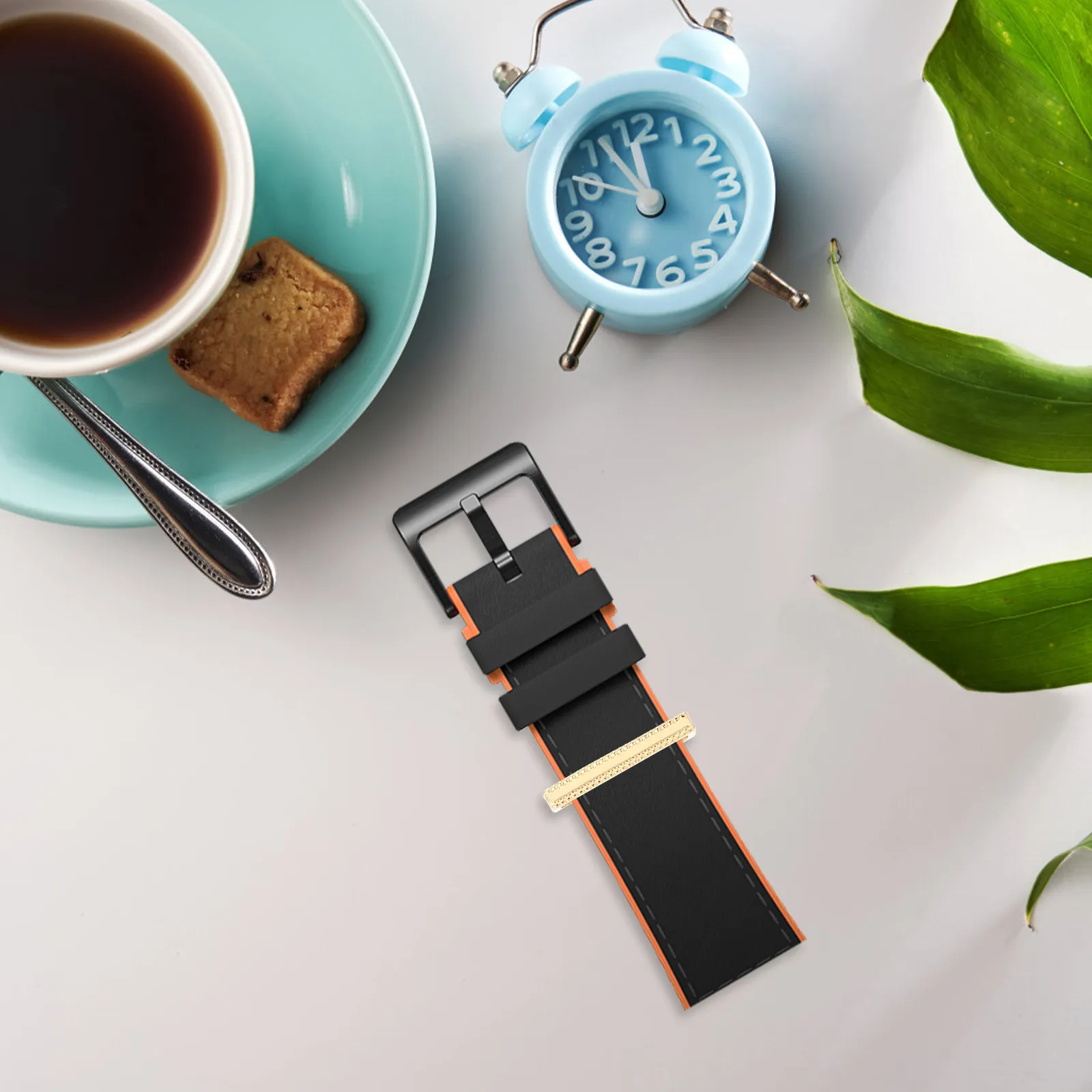 1Set Silicone Watchband Decoration Ring Zinc Alloy Metal Watchband Loop Charm Smartwatch Strap Ornament Accessory