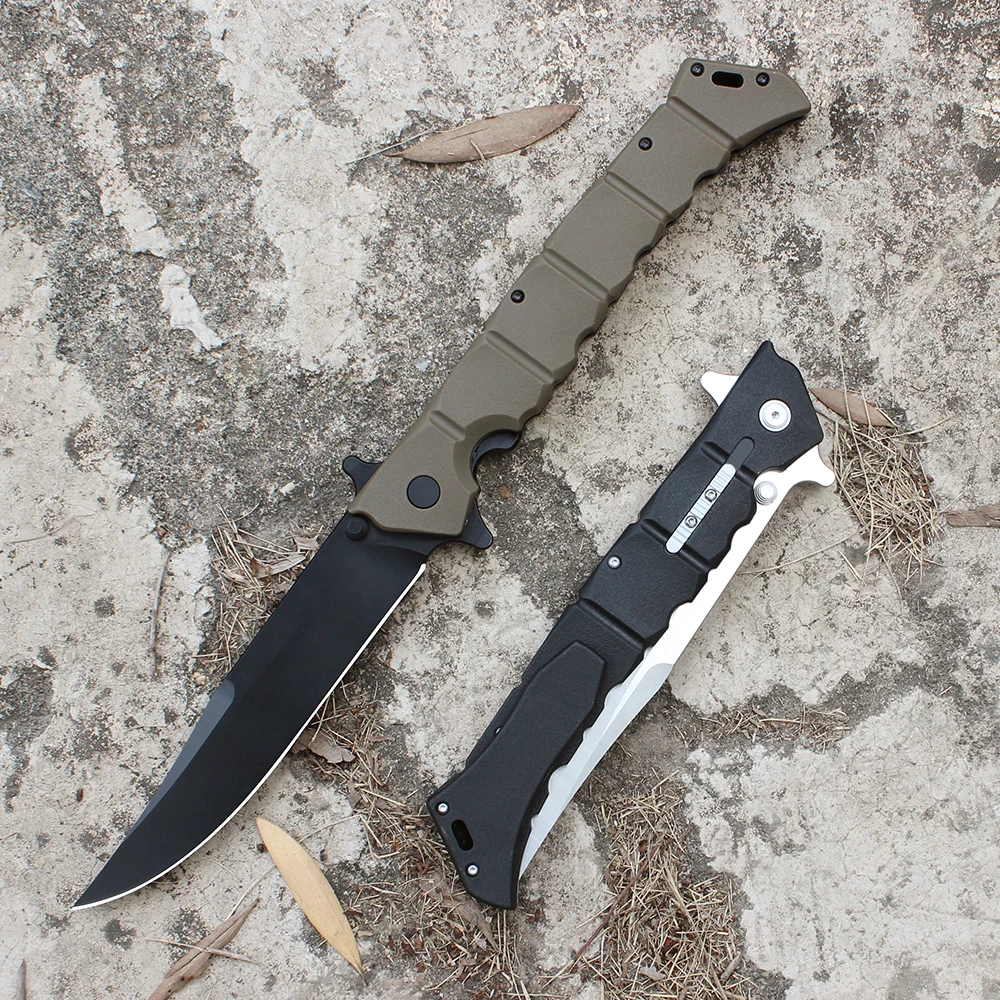 Large Cold Outdoor Folding Hunting Knife Self Defense Survival Tactical Knives EDC Utility Swiss Pocket Knife for Men Hand Tools