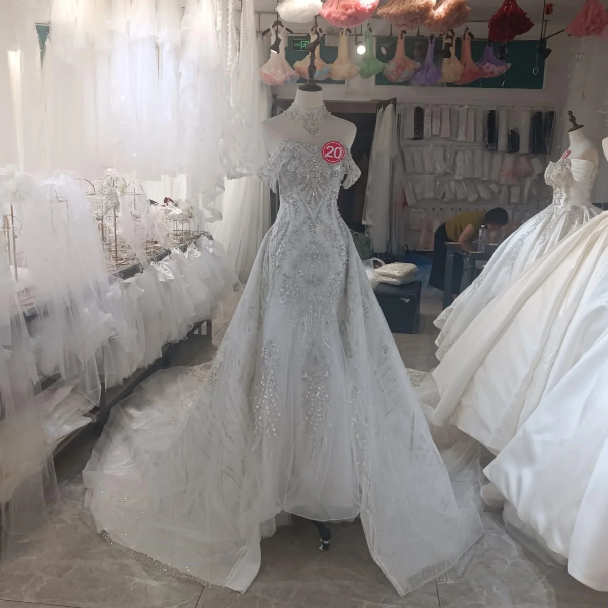 

Kisswhite Green Collection Customized video call available off the Shoulder Stuning 2in1 Mermaid Bridal Dresses