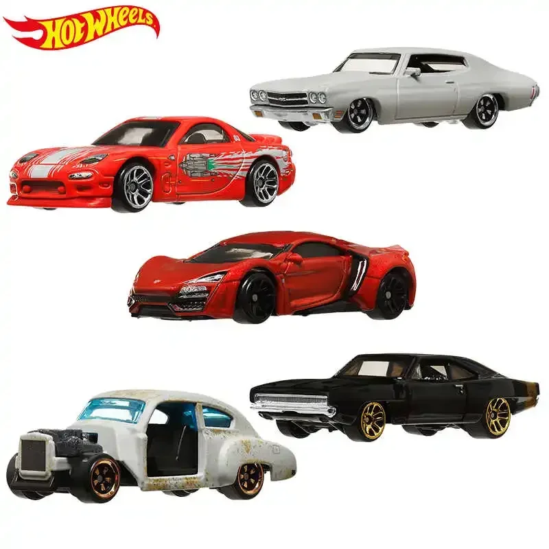 Original Hot Wheels Car Fast & Furious Dominic Toretto Toys for Boys 1/64 Diecast Mazda Rx-7 Chevelle Ss Motors Lykan Hypersport