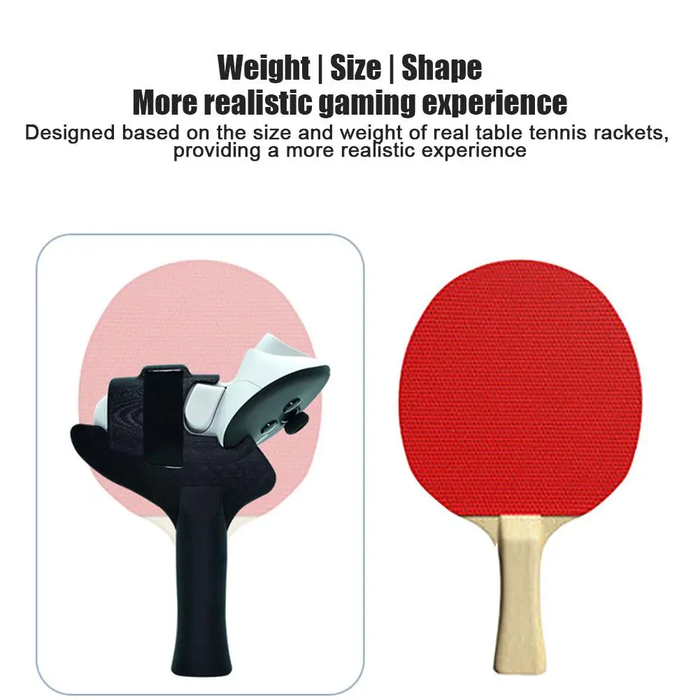 Table Tennis Racket Grip Handle, Adaptador de controlador, Pong Racket, Enhanced VR Game Acessórios, Meta Quest 3