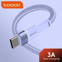 Toocki 3A USB Type C Cable Fast Charging USB C Cable for Samsung Xiaomi Huawei Mobile Phone Data Cord 3M USB-C Charger Wire