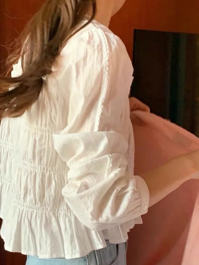 Elegancki płaszcz damski z drewnianym guzikiem, składany, w stylu koreańskim, z poliestru, cienki model.