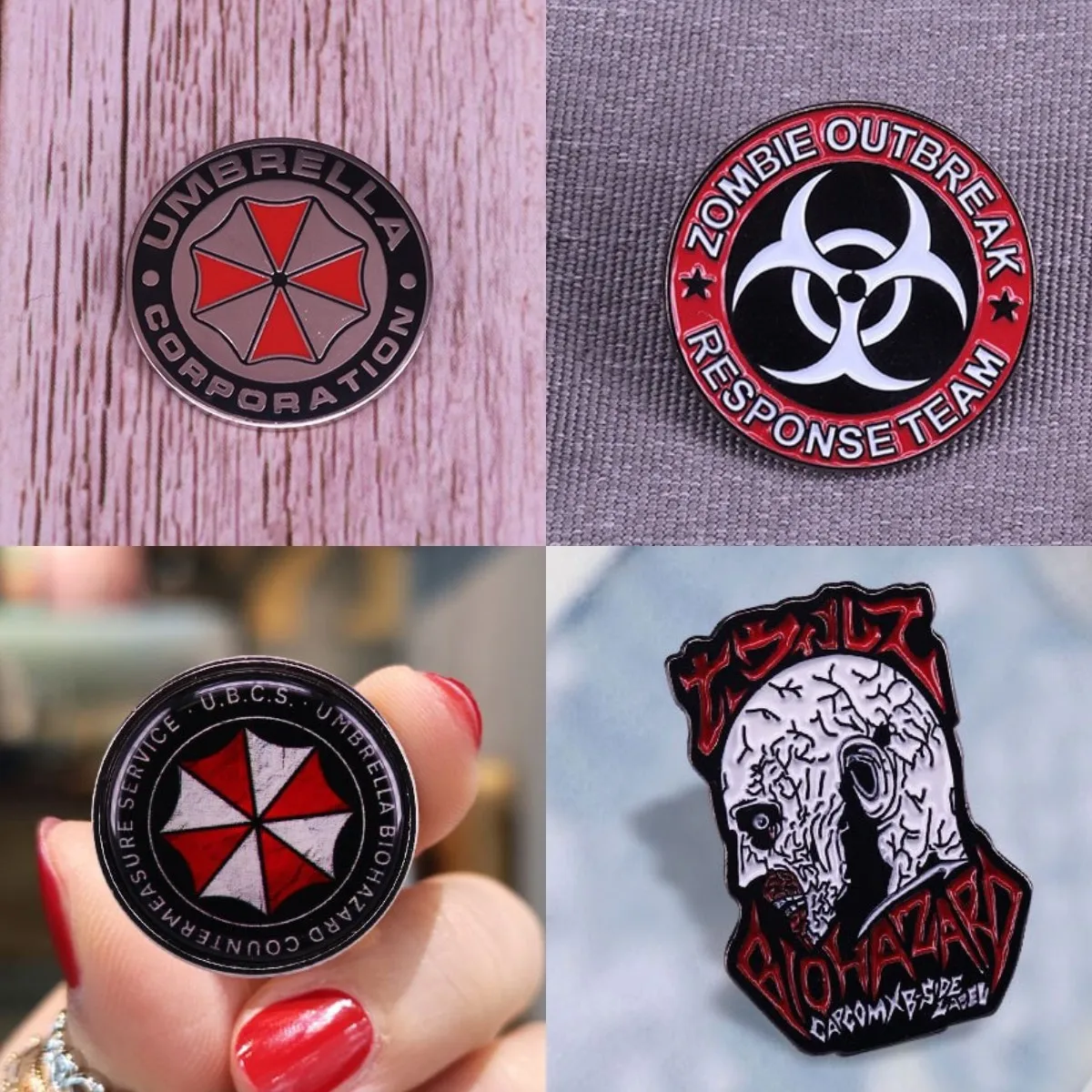 Superior Quality Biohazard Countermeasure Service Evil Resident Enamel Brooches Lapel Pin Badges Fashion Jewelry Gifts Wholesale