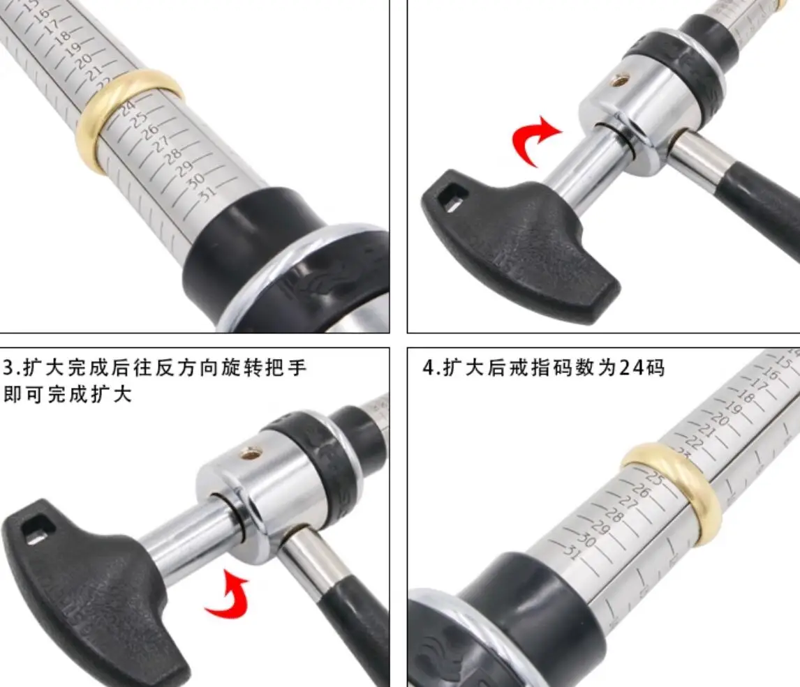 

Metal Ring Sizer Expander Mandrel Finger Wedding Band Stretcher Tool Jewelry Ring Size Enlarger for Bands