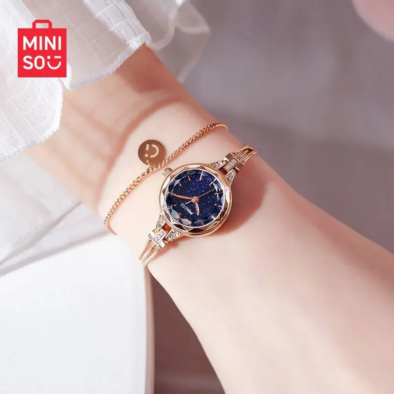 Miniso Bracelet Delicate Disc Watch, Ins Girls Quartz Watches