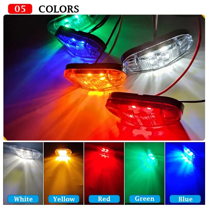 10Pcs 24V Led Side Marker Lights for Scania Truck Accessories Trailer Caravan Side Clearance Lamp Led Lorry Grille Light Camion image 6
